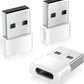 3-Pack USB to USB-C Adapter for iPhone 16/15/14, iPad, AirPods, Galaxy, More