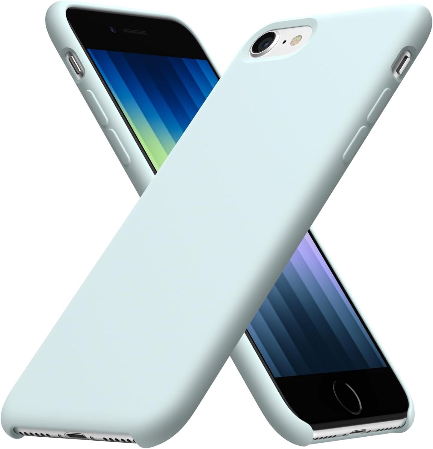 ORNARTO Silicone Case iPhone SE 2022/2020/7/8 Soft Gel Red Cover with Lining Mobile Arcade Ltd