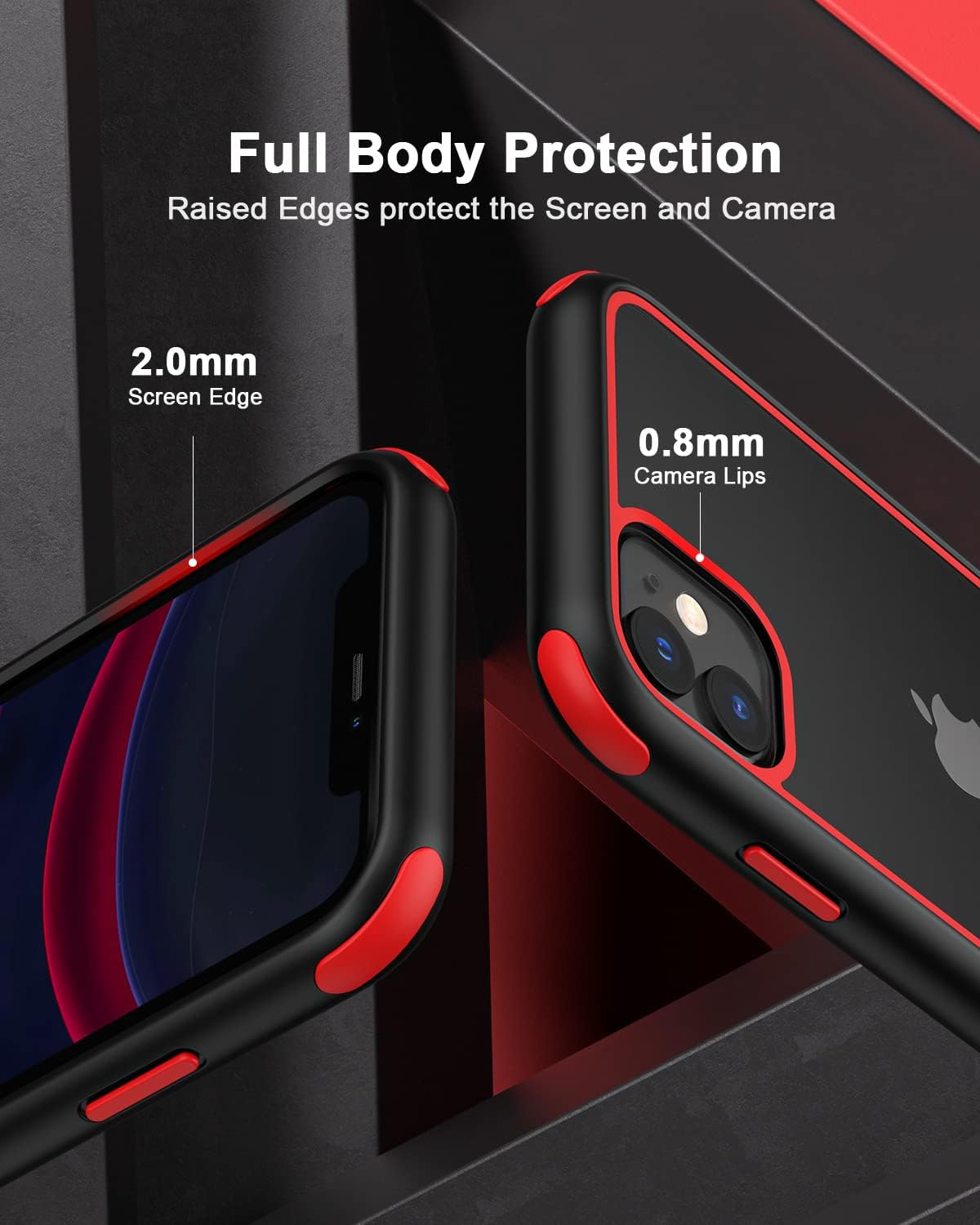 iPhone 11 Case Black Red Ultra Thin Hybrid Shockproof TPU Bumper Cover Mobile Arcade Ltd