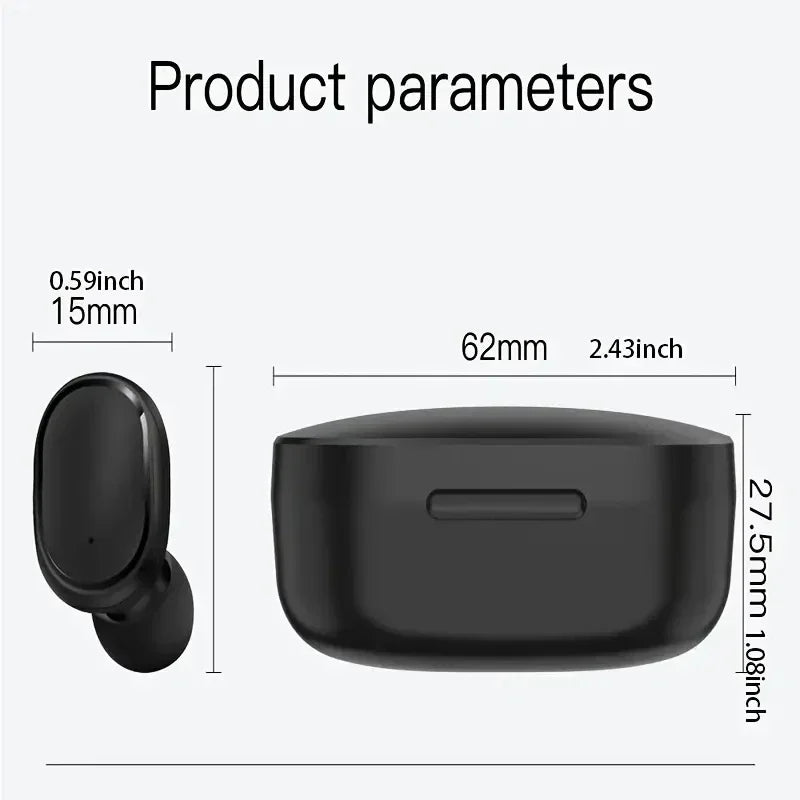 TWS E6S Wireless Bluetooth Earbuds with Mic, Noise Cancelling & LED Case Mobile Arcade Ltd