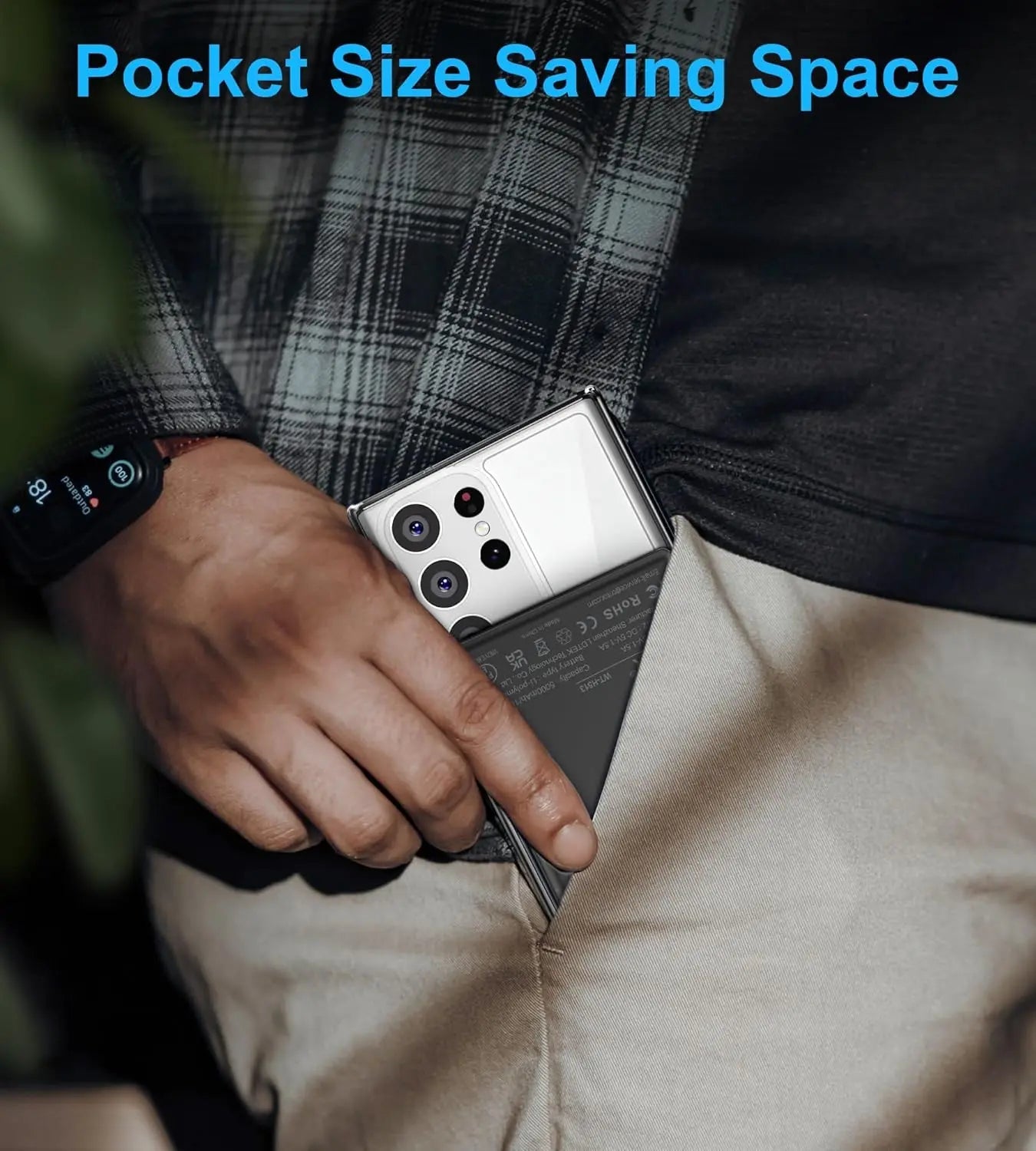 AUSKANG 5000mAh Magnetic Power Bank with Built-in USB-C Cable Mobile Arcade Ltd