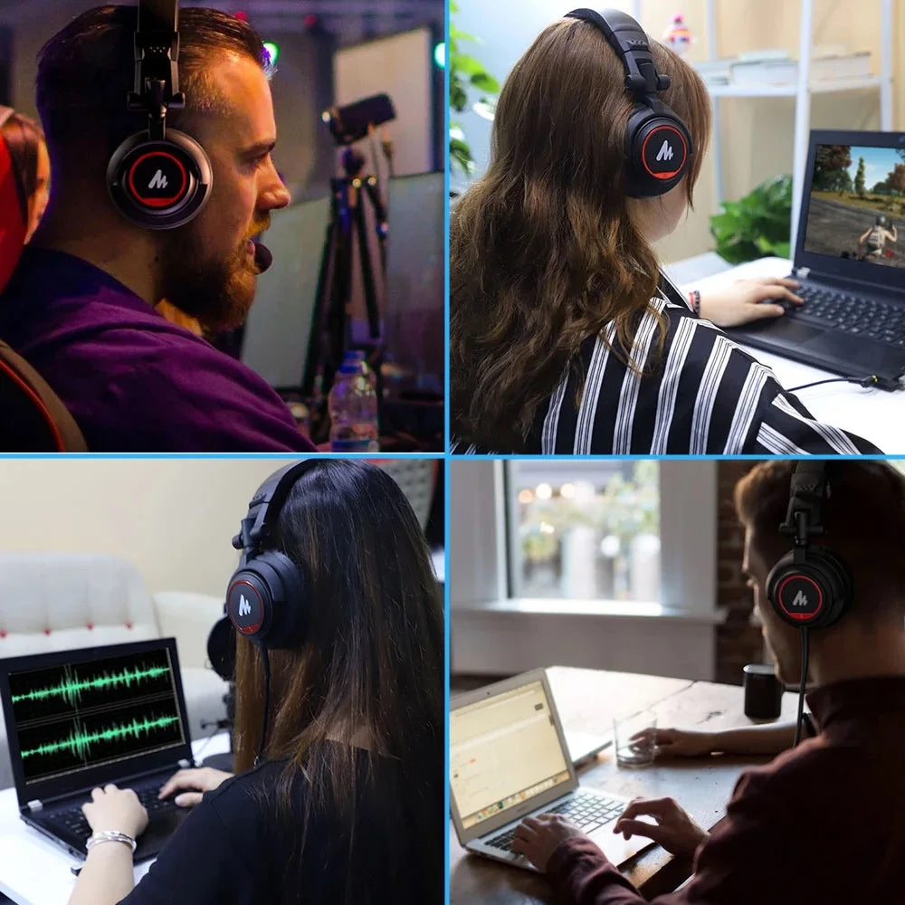 Maono Over-Ear Studio Monitor Headphones with 50mm Drivers & Foldable Design Mobile Arcade Ltd