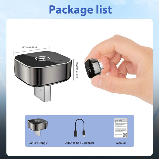 Pionray 2-in-1 Wireless CarPlay & Android Auto Adapter – 5GHz USB/Type-C Mobile Arcade Ltd