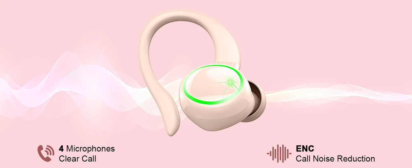 Wireless Sports Earbuds Bluetooth 5.3 with 4 ENC Mics, IPX7, 50H Playback Mobile Arcade Ltd