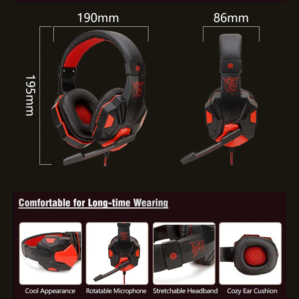 3.5mm Wired Gaming Headset with Mic for PS4 PS5 Xbox PC Laptop Smartphone Mobile Arcade Ltd