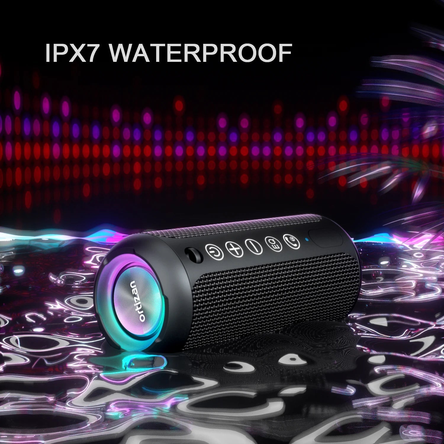 Portable Bluetooth Speaker with Lights, HD Stereo, IPX7 Waterproof, TWS Mobile Arcade Ltd