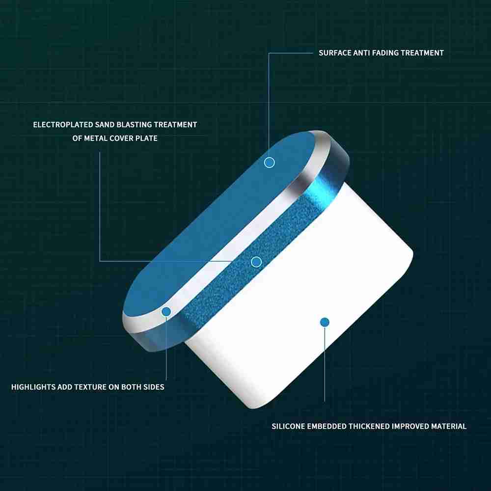 5PCS Type-C Metal Dust Plugs | Universal Charging Port Anti-Dust Stoppers Mobile Arcade Ltd