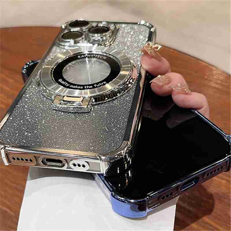 Luxury Plating MagSafe Case with Stand | Magnetic Bumper for iPhone 11–16 Pro Mobile Arcade Ltd