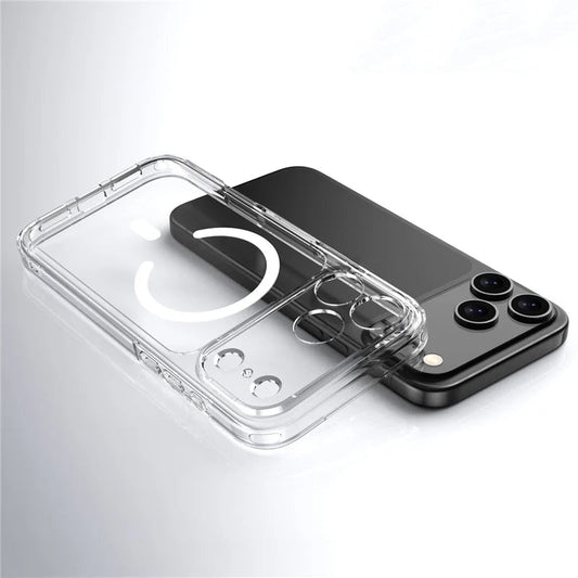 Luxury Clear MagSafe Case for iPhone 17, Shockproof Hard Wireless Cover Mobile Arcade Ltd