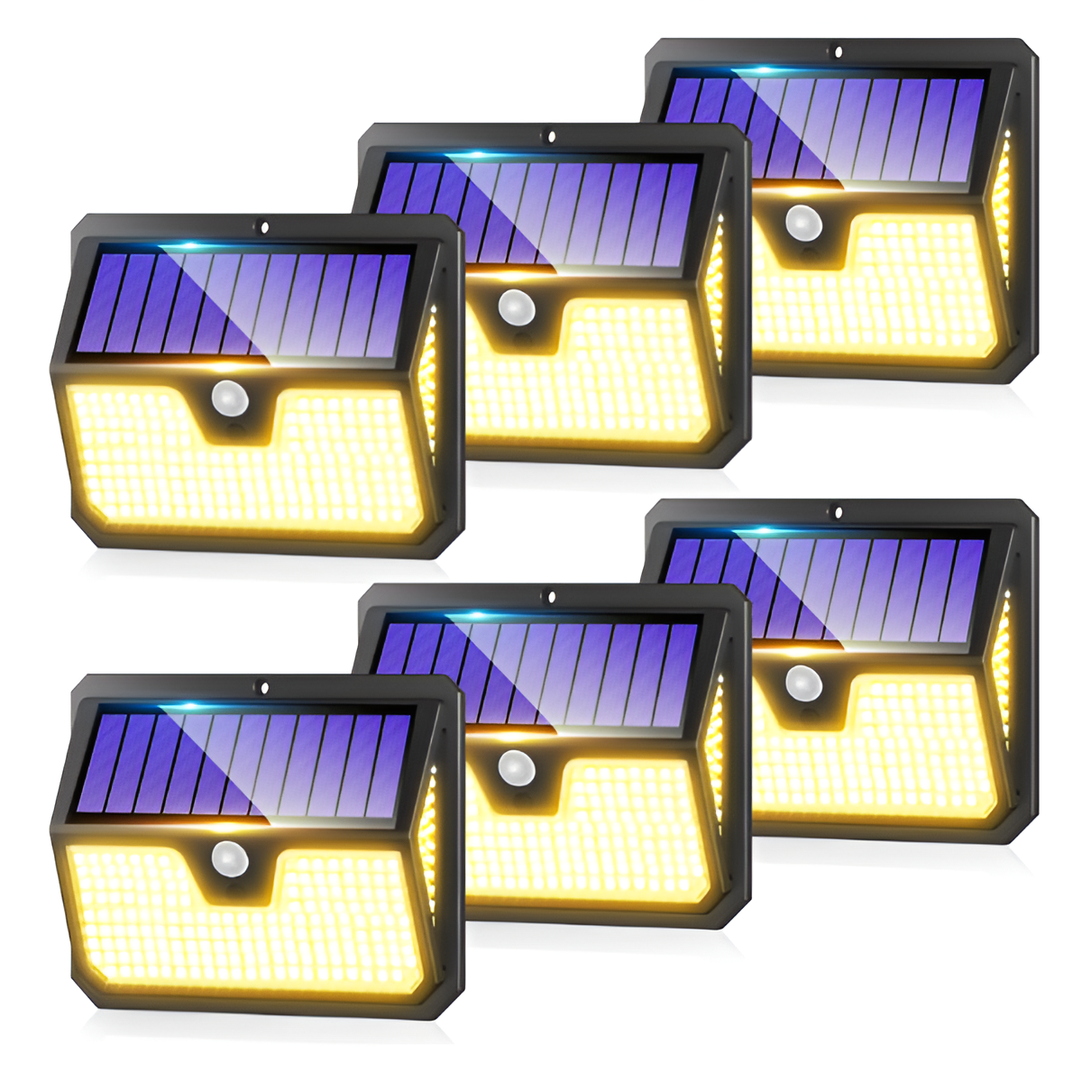 238 LED Outdoor Solar Lights 4 Pack | Motion Sensor Wall Lights IP65 Waterproof Mobile Arcade Ltd