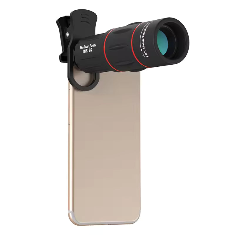 Universal 18X Telephoto Zoom Lens with Tripod & Phone Holder for Smartphones Mobile Arcade Ltd