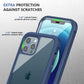 iPhone 12/12 Pro Case 6.1" Dark Blue Glass Full Body Clear Cover Mobile Arcade Ltd