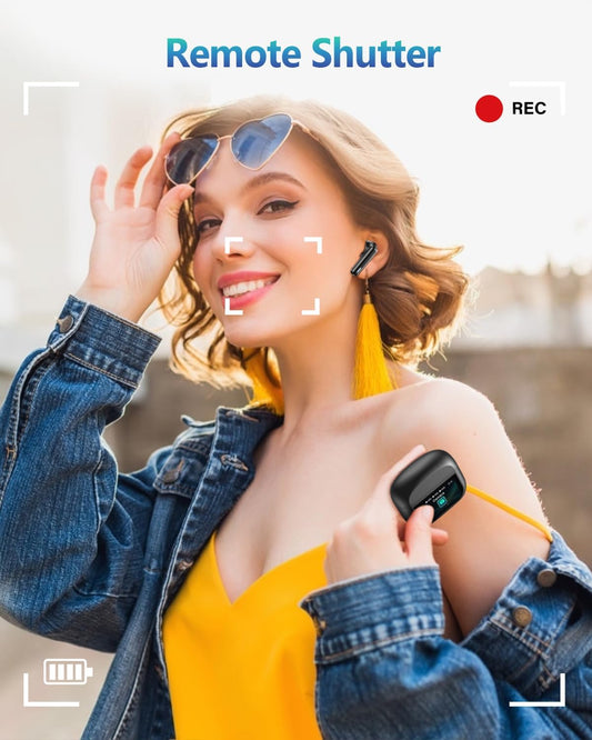 Wireless Earbuds, ANC+ENC, 40H Playtime, IPX7, Deep Bass, Touch, EQ, Black Mobile Arcade Ltd