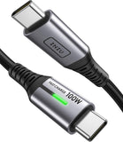 INIU USB-C to USB-C Cable 1M – 100W PD3.0 Fast Charging Lead, Black