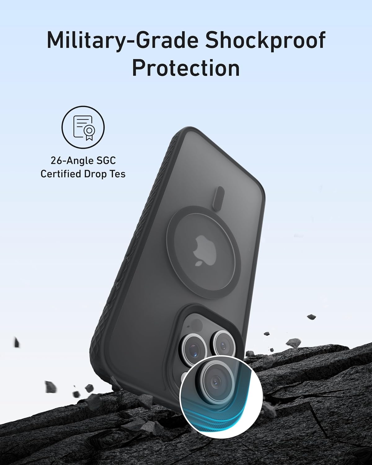 iPhone 15 MagSafe Case Black Magnetic Slim Scratch-Resistant Protective Cover Mobile Arcade Ltd