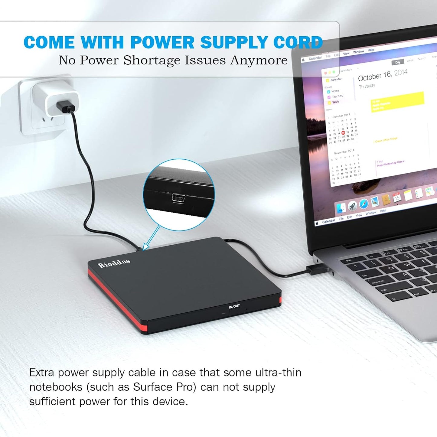 Rioddas USB 3.0 External CD/DVD Drive Burner for Laptop, PC, Mac & Linux Mobile Arcade Ltd