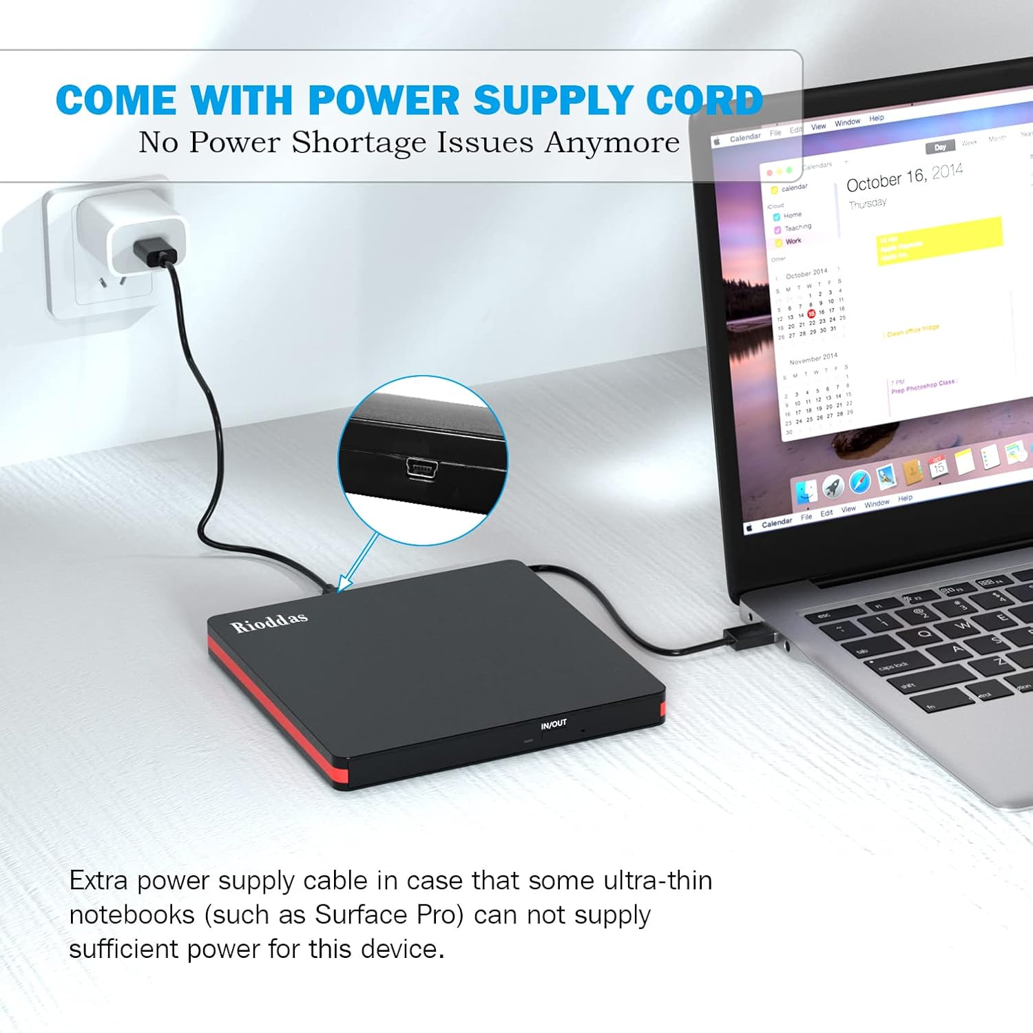 Rioddas USB 3.0 External CD/DVD Drive Burner for Laptop, PC, Mac & Linux Mobile Arcade Ltd