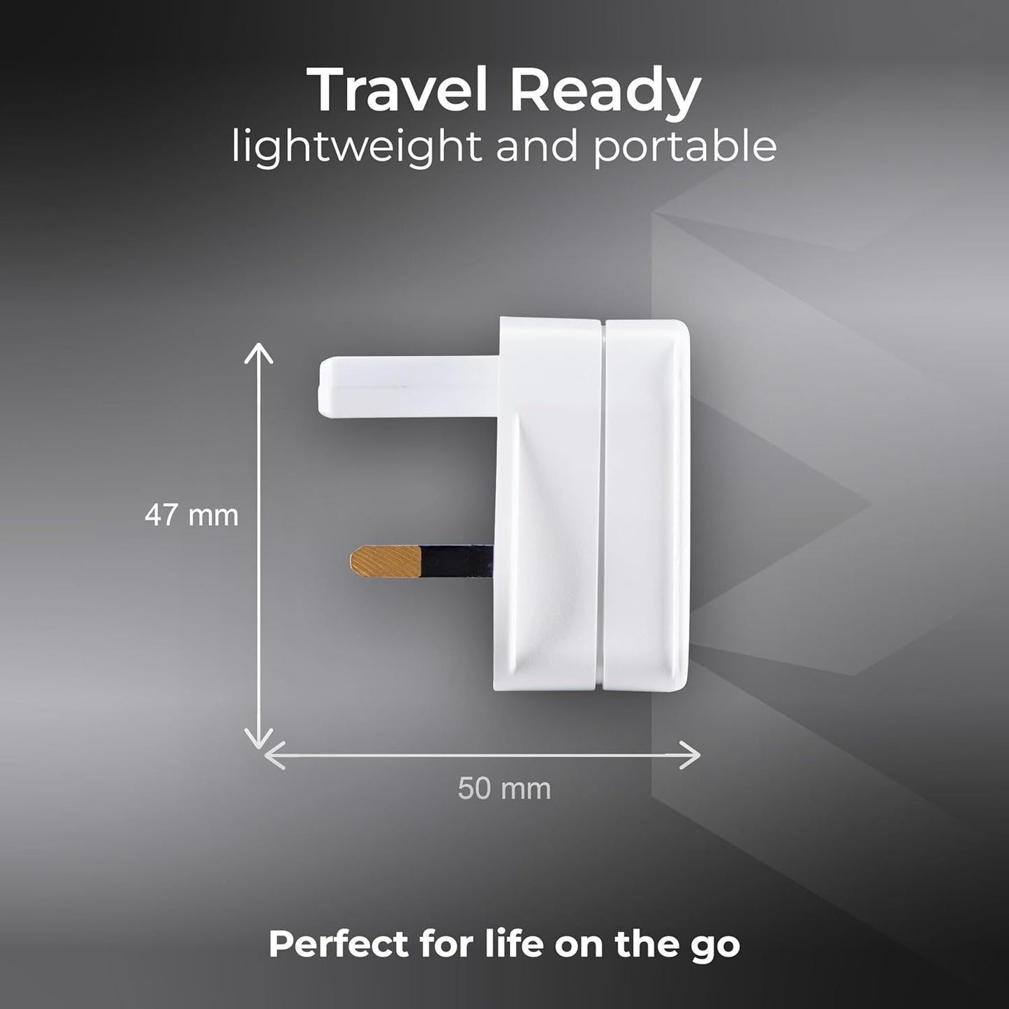 Masterplug Electric Shaver Adaptor – 2-Pin to 3-Pin Plug Converter (White) Mobile Arcade Ltd