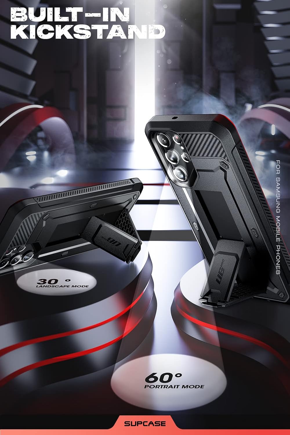Galaxy S22 Ultra Case Unicorn Beetle Pro Black Rugged Kickstand Belt Clip Mobile Arcade Ltd