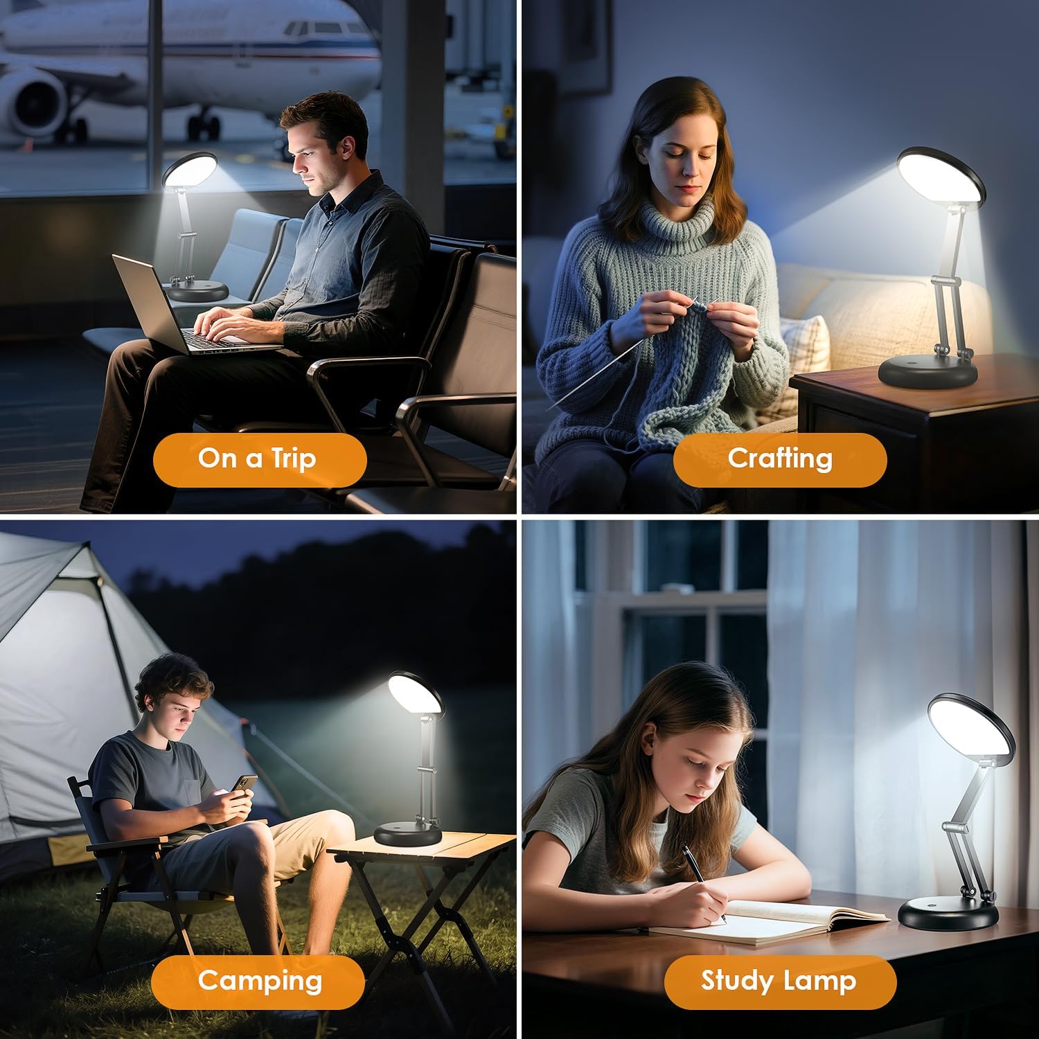One Fire Rechargeable Table Lamp 3600mAh | Portable Cordless Reading Light Mobile Arcade Ltd