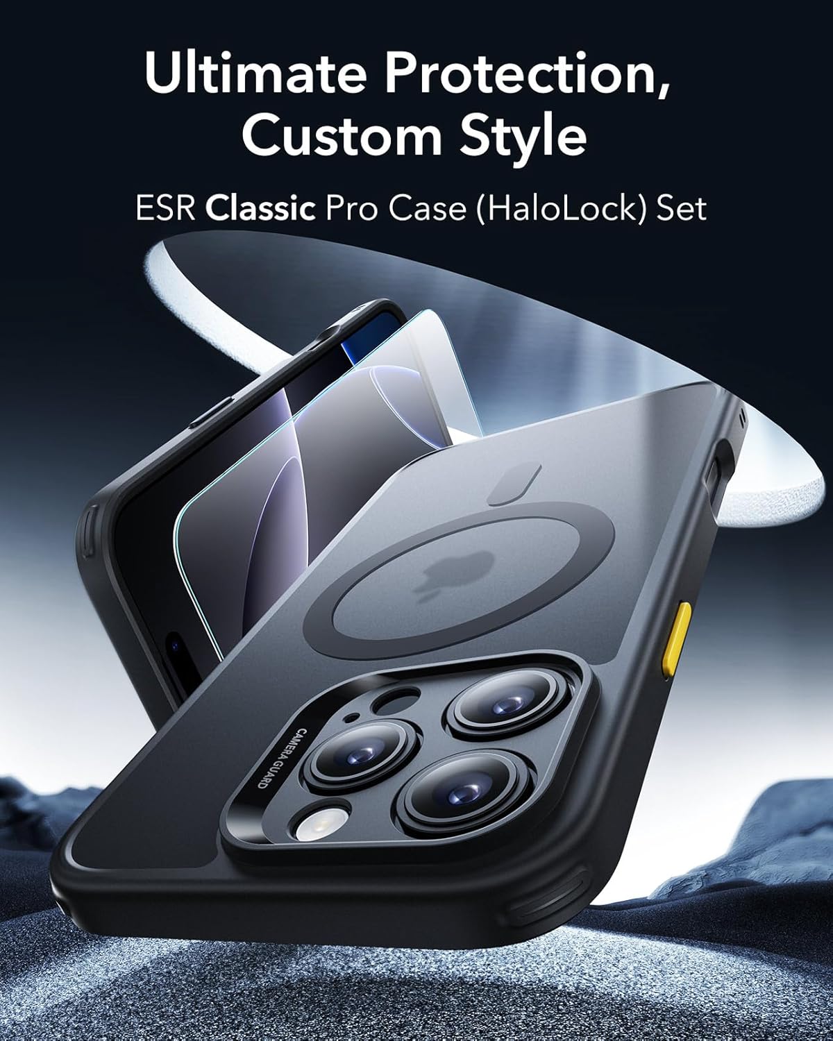 ESR iPhone 16 Pro Max Case 4-in-1 MagSafe Matte Military Grade – Black Mobile Arcade Ltd