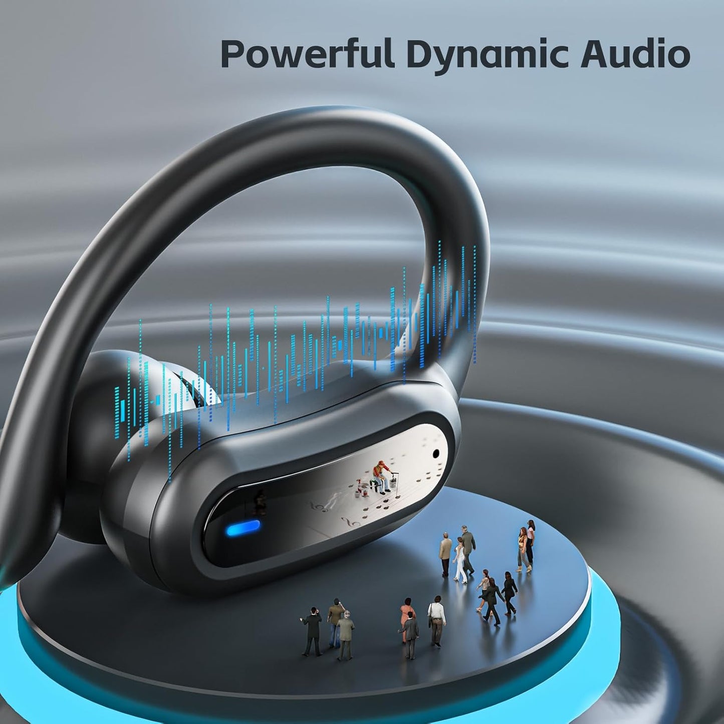 Bluetooth 5.4 Wireless Earbuds, IPX7, Noise Cancelling, Fast Charging, Black Mobile Arcade Ltd