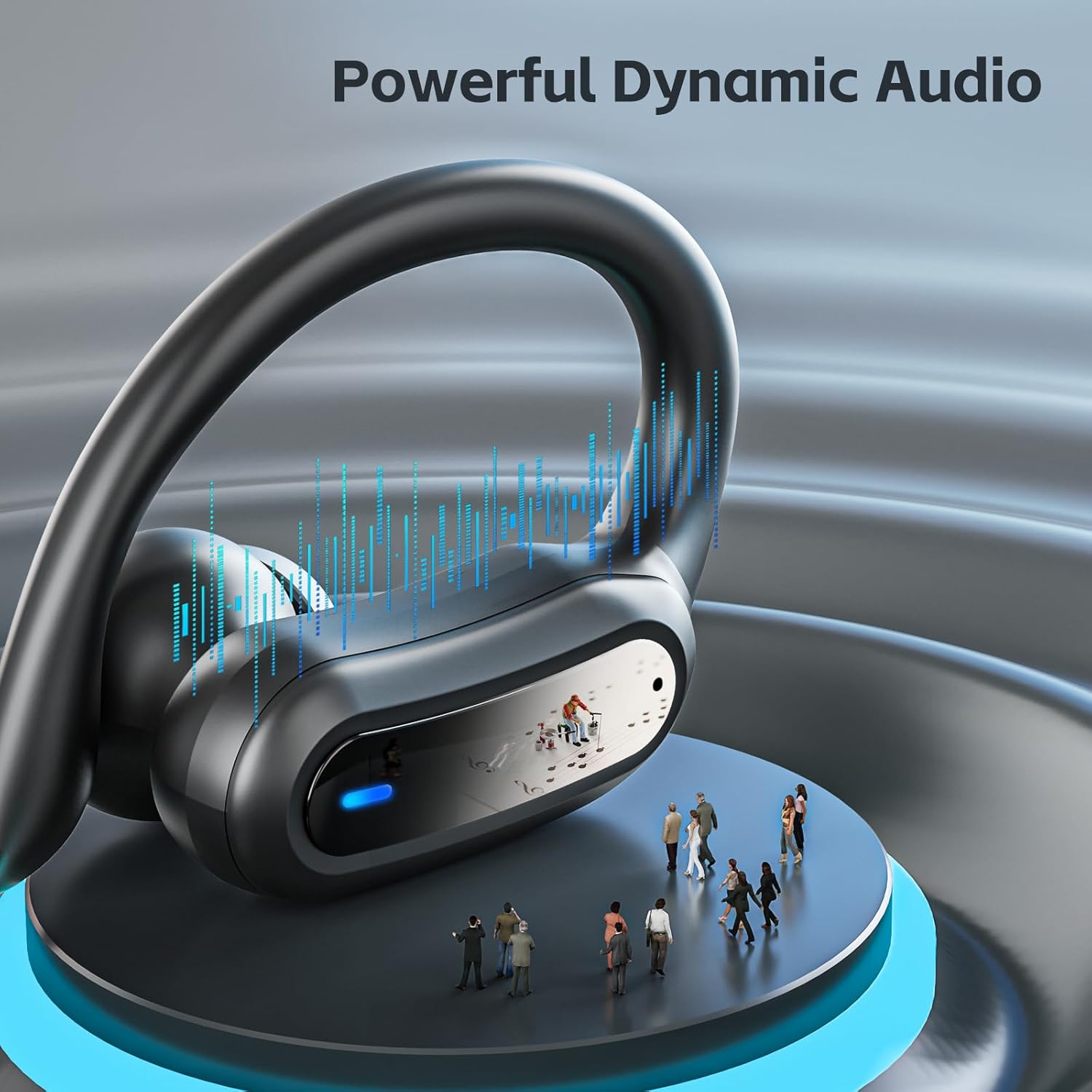 Bluetooth 5.4 Wireless Earbuds, IPX7, Noise Cancelling, Fast Charging, Black Mobile Arcade Ltd