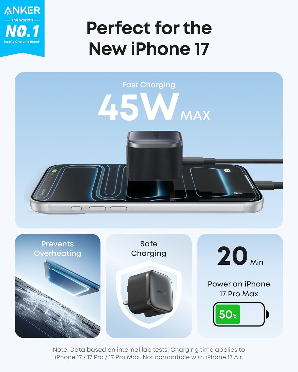 Anker Nano 45W USB-C Fast Charger with Foldable Plug and 6ft Cable Included Set Mobile Arcade Ltd