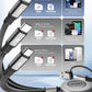 5 in 1 Retractable Multi Charger Cable 3.5A USB C Lightning Micro USB 1.2M Mobile Arcade Ltd