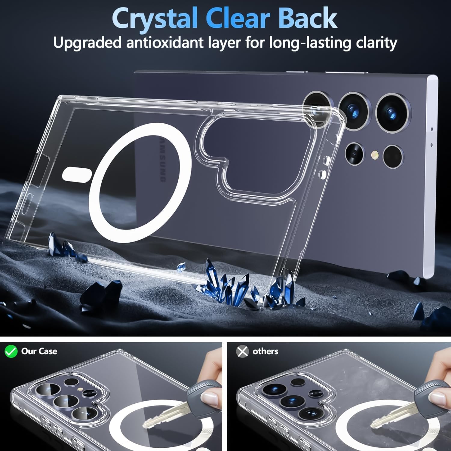 Clear Magnetic Shockproof Case For Samsung Galaxy S25 Ultra Transparent Cover Mobile Arcade Ltd