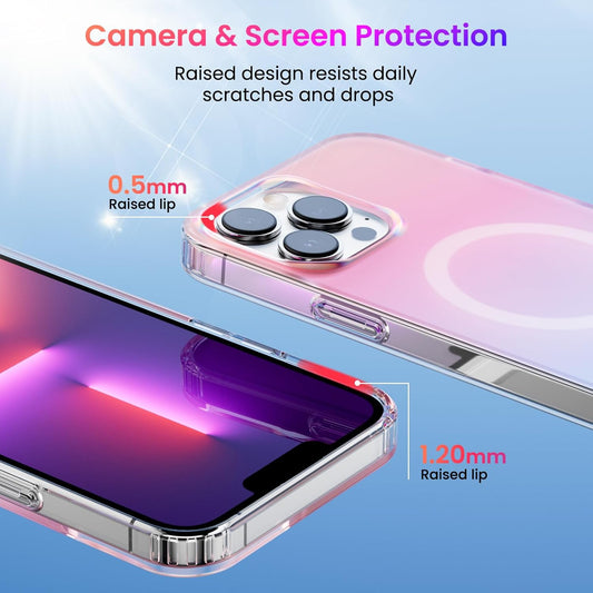 iPhone 13 Pro MagSafe Case Sunset Iridescent Shockproof Magnetic Cover 6.1" Mobile Arcade Ltd