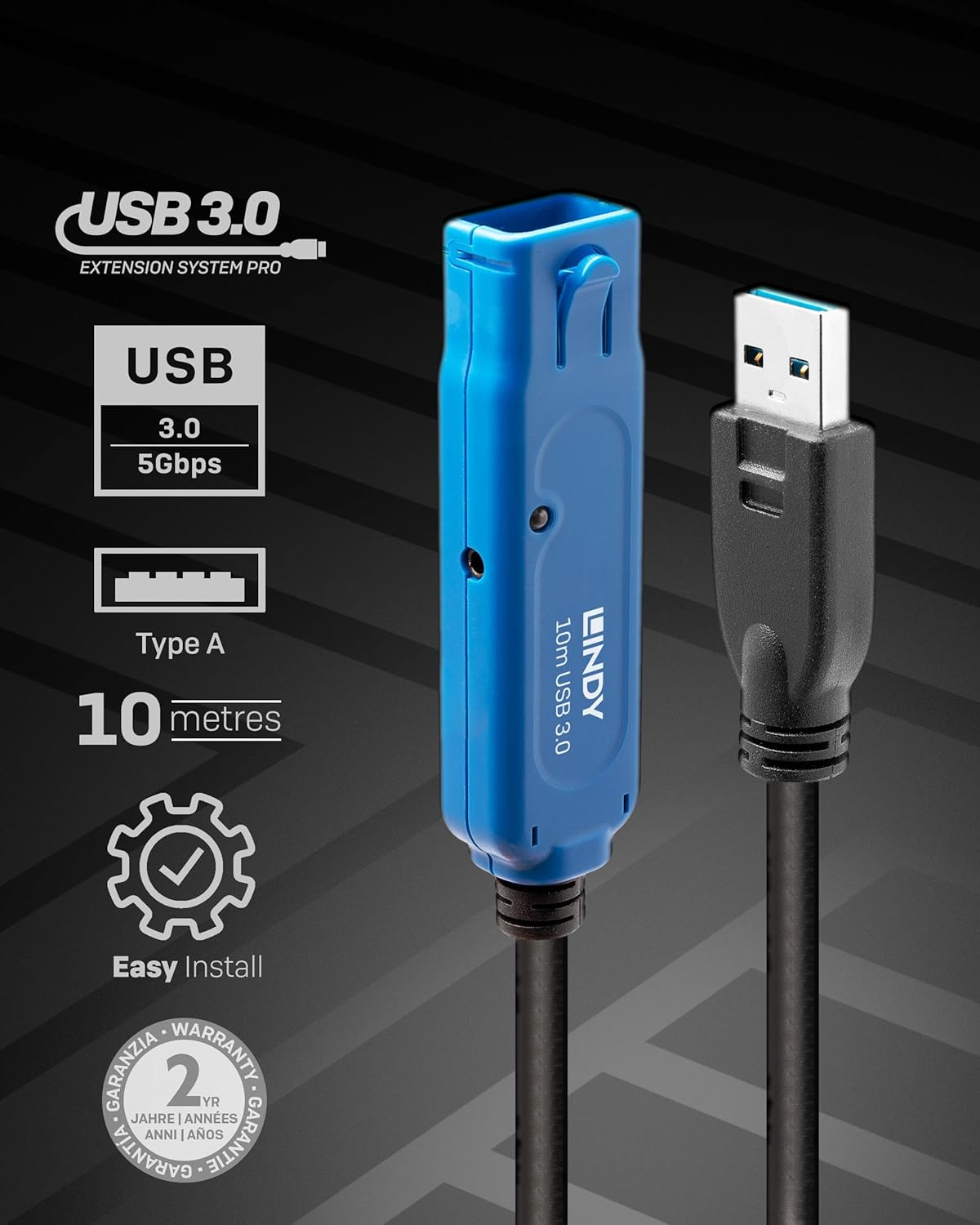 10m USB 3.0 Active Extension Cable – Repeater, 5Gbps, Long-Distance USB Cord Mobile Arcade Ltd