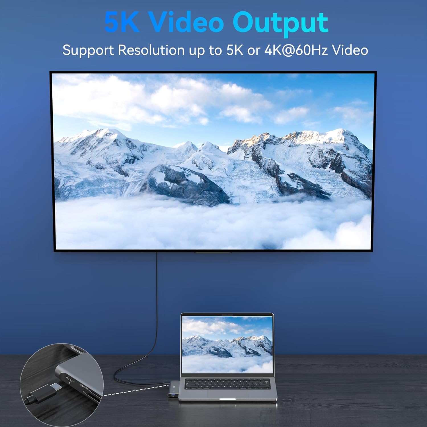 6-in-2 USB-C Adapter for MacBook Pro/Air – Thunderbolt 3, USB 3.0, SD/TF Hub Mobile Arcade Ltd