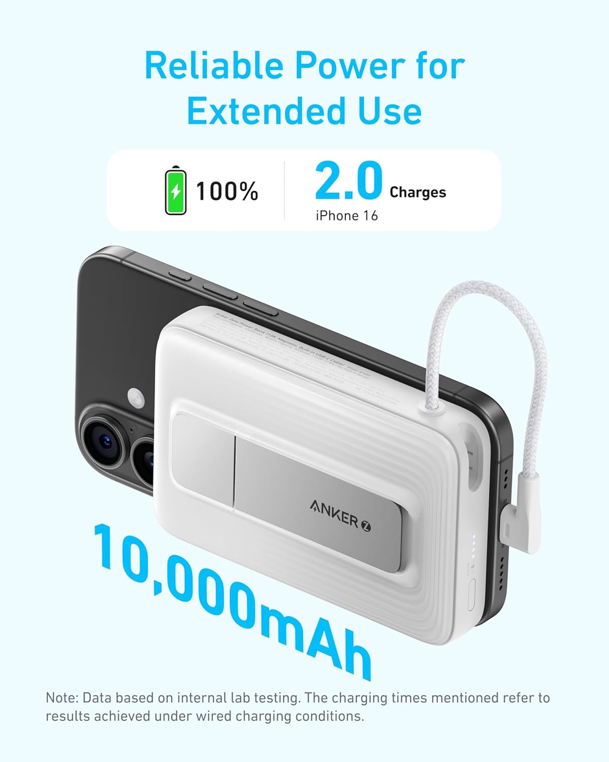 Anker Zolo 10,000mAh Magnetic Wireless Power Bank with 30W Fast Charge, USB-C, Stand Mobile Arcade Ltd