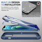 iPhone 12/12 Pro Case 6.1" Dark Blue Glass Full Body Clear Cover Mobile Arcade Ltd