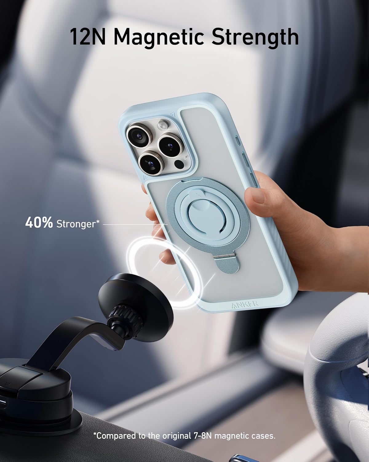 iPhone 14 MagSafe Case with 360° Ring Stand Shockproof Slim Cover Black Mobile Arcade Ltd