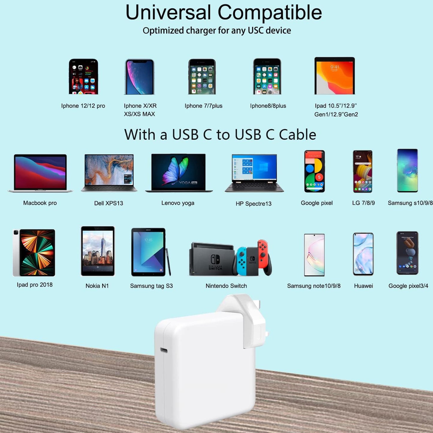 Tearplex 106W USB-C Fast Charger with 2M Cable for MacBook & USB-C Devices Mobile Arcade Ltd