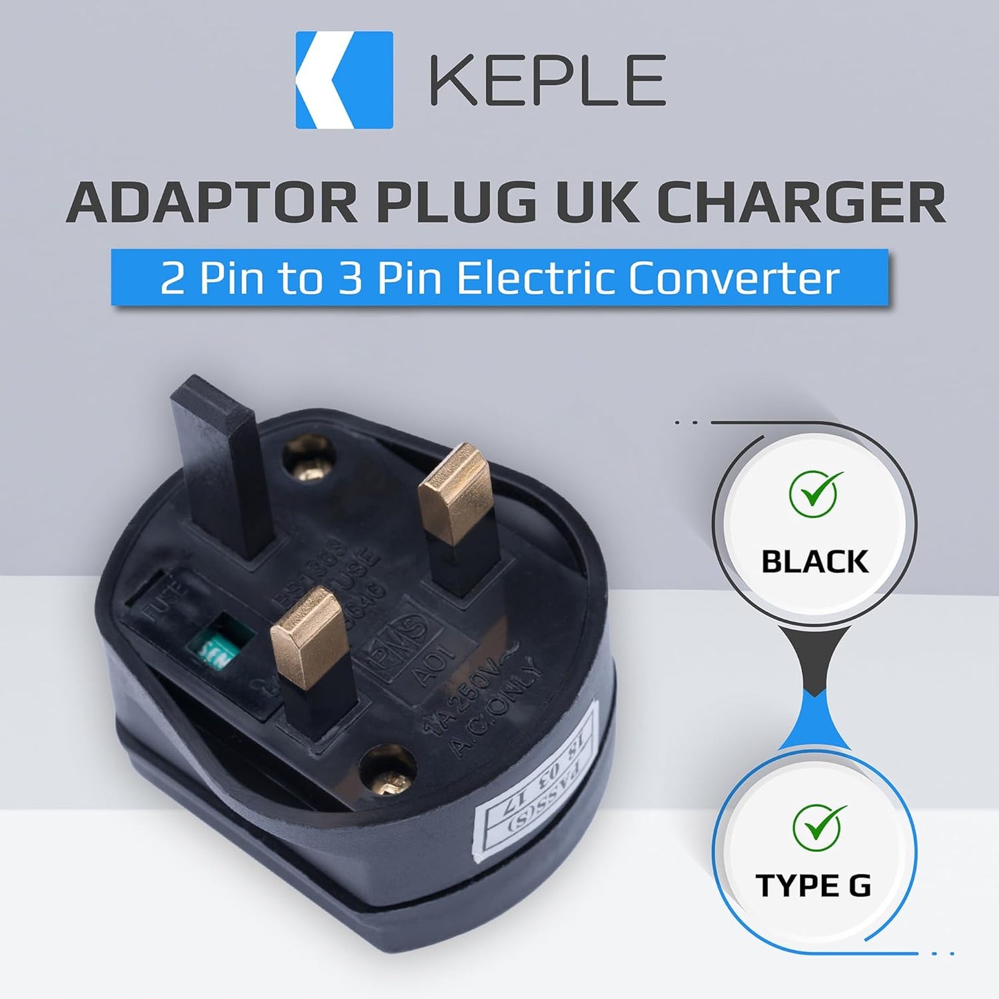 2-Pin to 3-Pin Toothbrush Adaptor Plug – UK Shaver Socket Converter