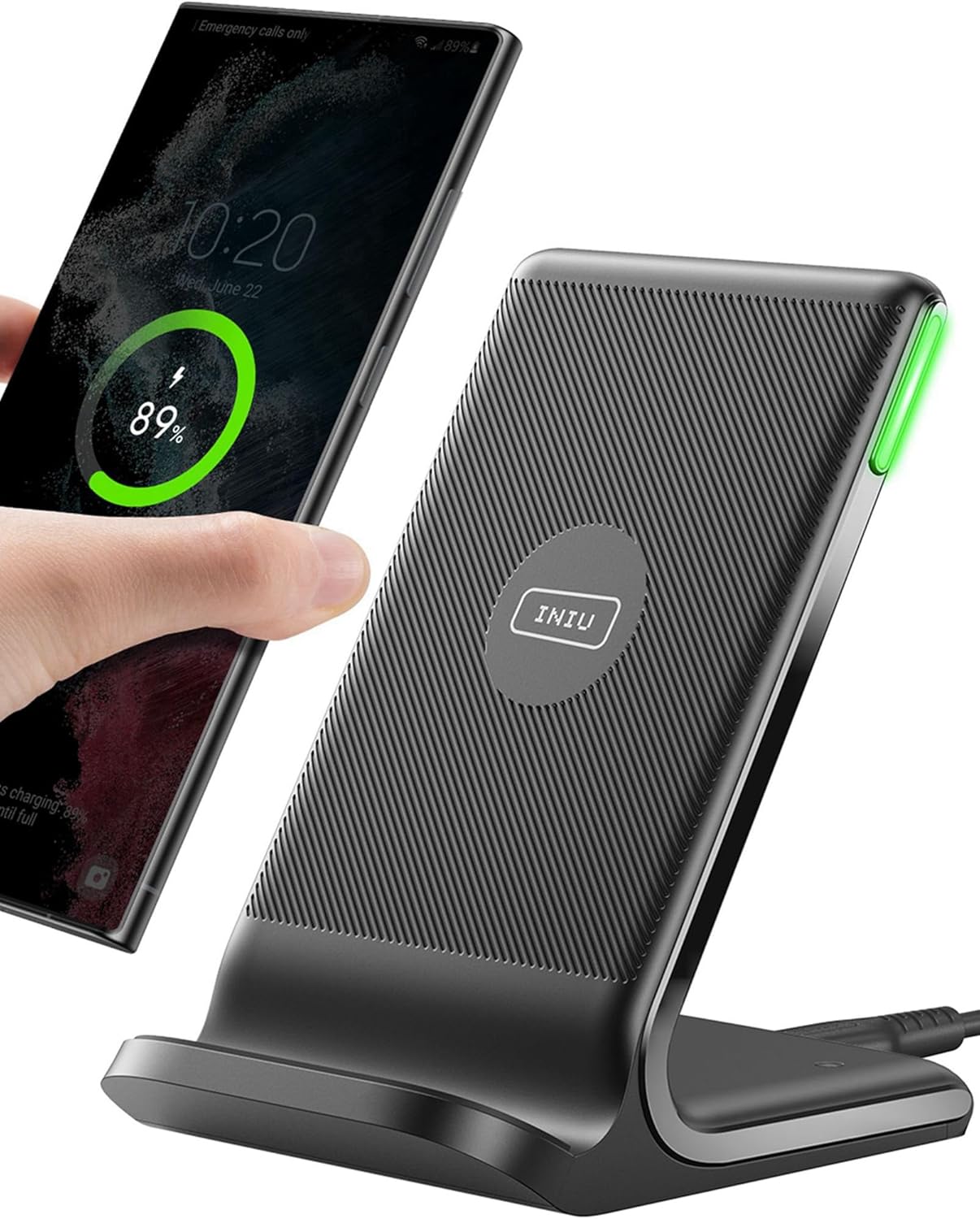 INIU Wireless Charger Stand – 15W Fast Charging Dock, Qi-Certified, USB-C Mobile Arcade Ltd