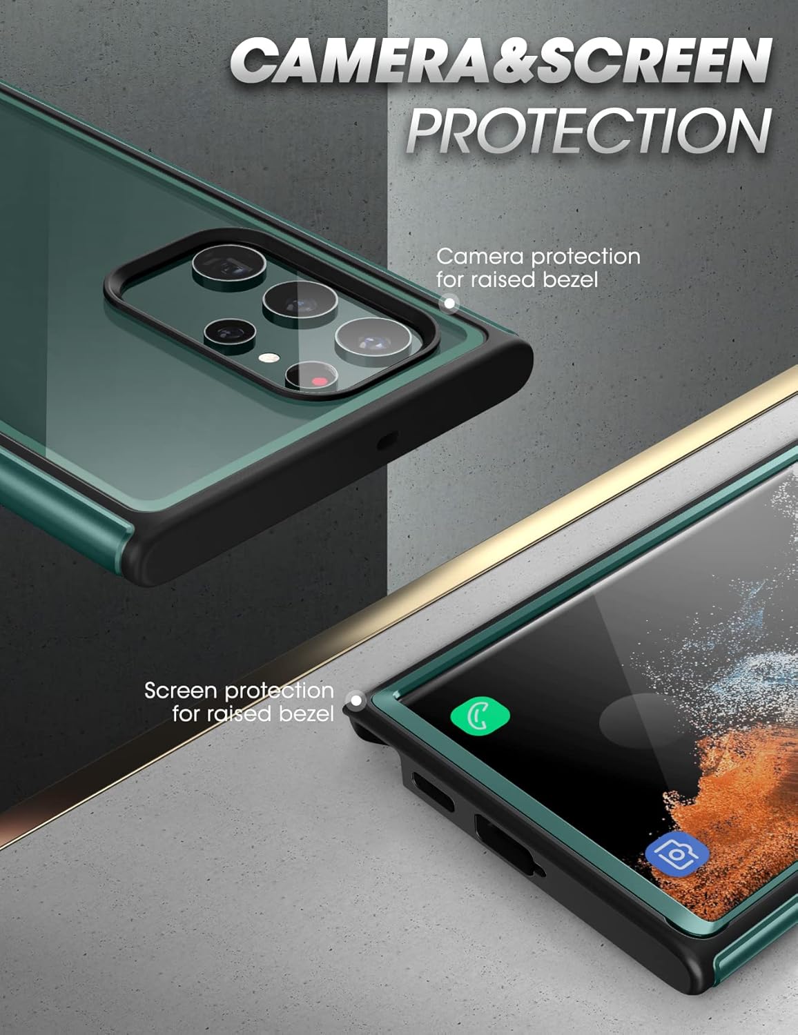 Galaxy S22 Ultra Case Edge Pro Peacock 360° Rugged Bumper + Screen Protector Mobile Arcade Ltd
