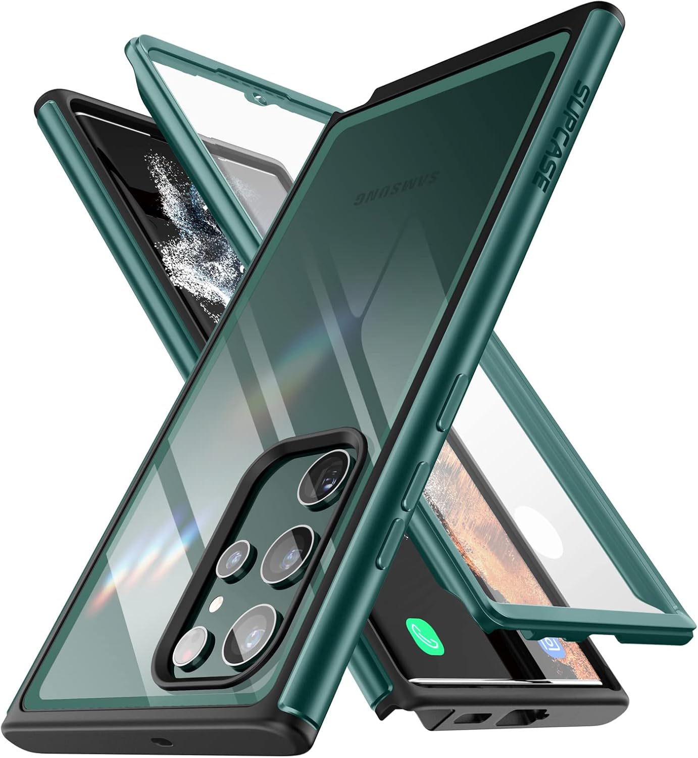 
Galaxy S22 Ultra Case Edge Pro Peacock 360° Rugged Bumper + Screen Protector
