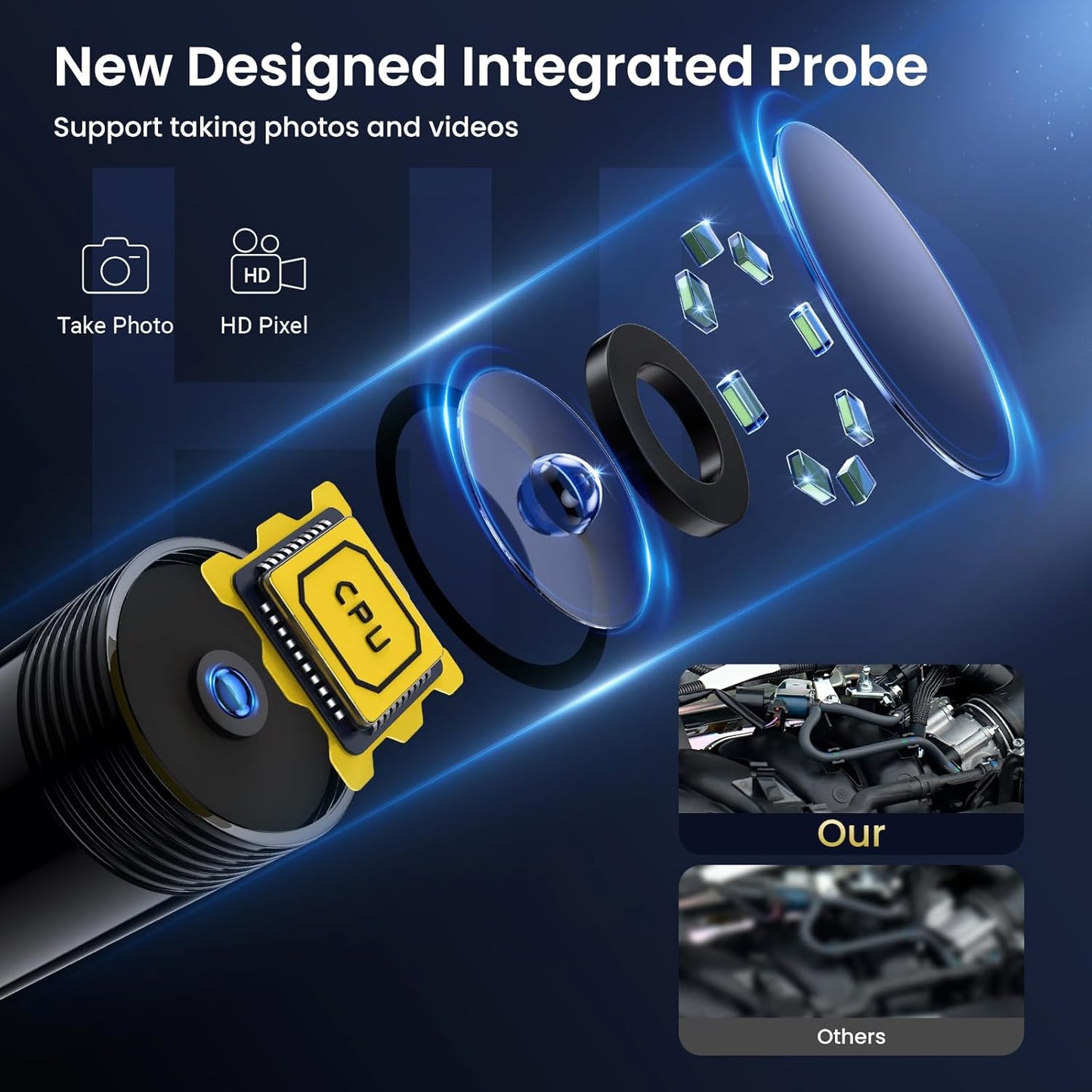 FORKODA 1920 HD Endoscope Camera with 5M Cable for Android & iOS Mobile Arcade Ltd