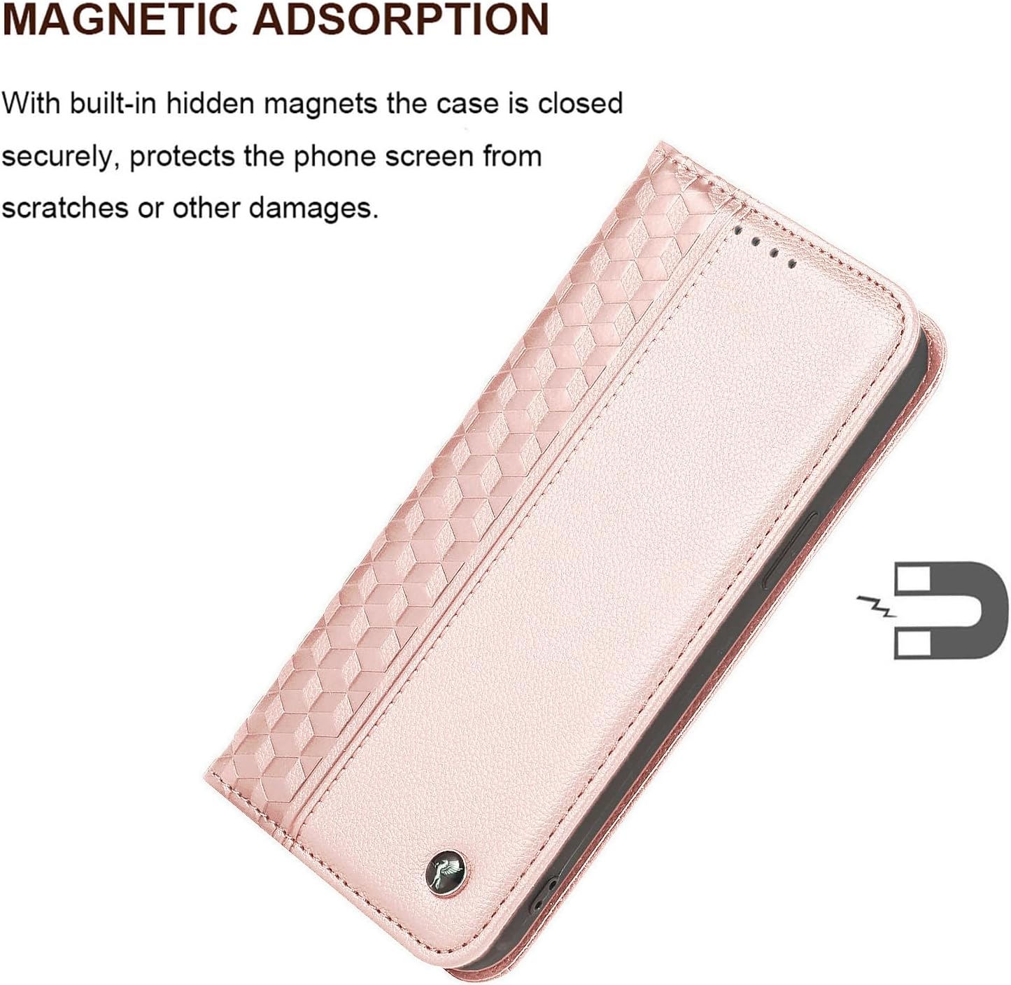 iPhone 11 Wallet Case Rose Gold PU Leather Flip Cover Card Holder Kickstand Mobile Arcade Ltd