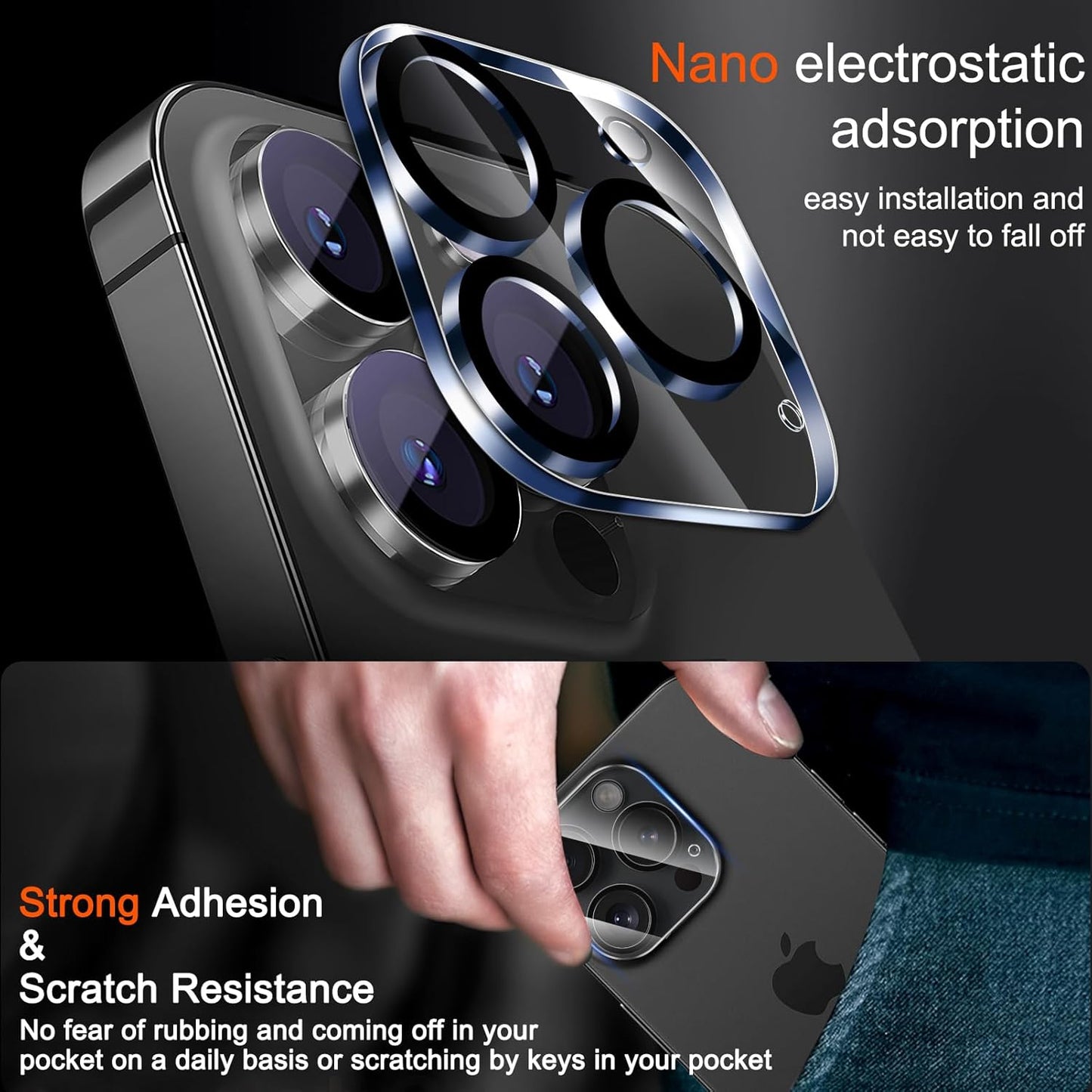 IMBZBK 6 Pack iPhone 16 Pro Max Camera Lens Protector 9H Glass Cover Mobile Arcade Ltd