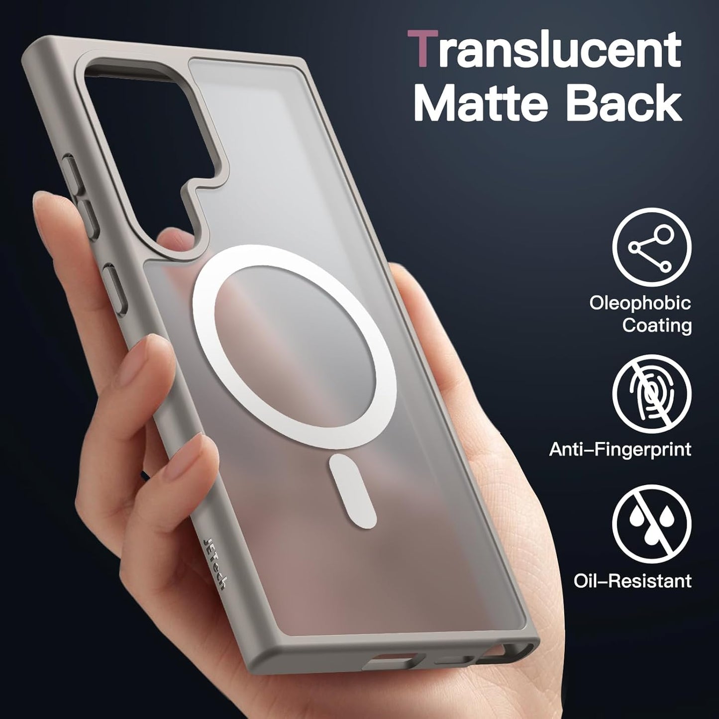Galaxy S24 Ultra Case MagSafe Compatible Matte Shockproof Cover Titanium Grey Mobile Arcade Ltd