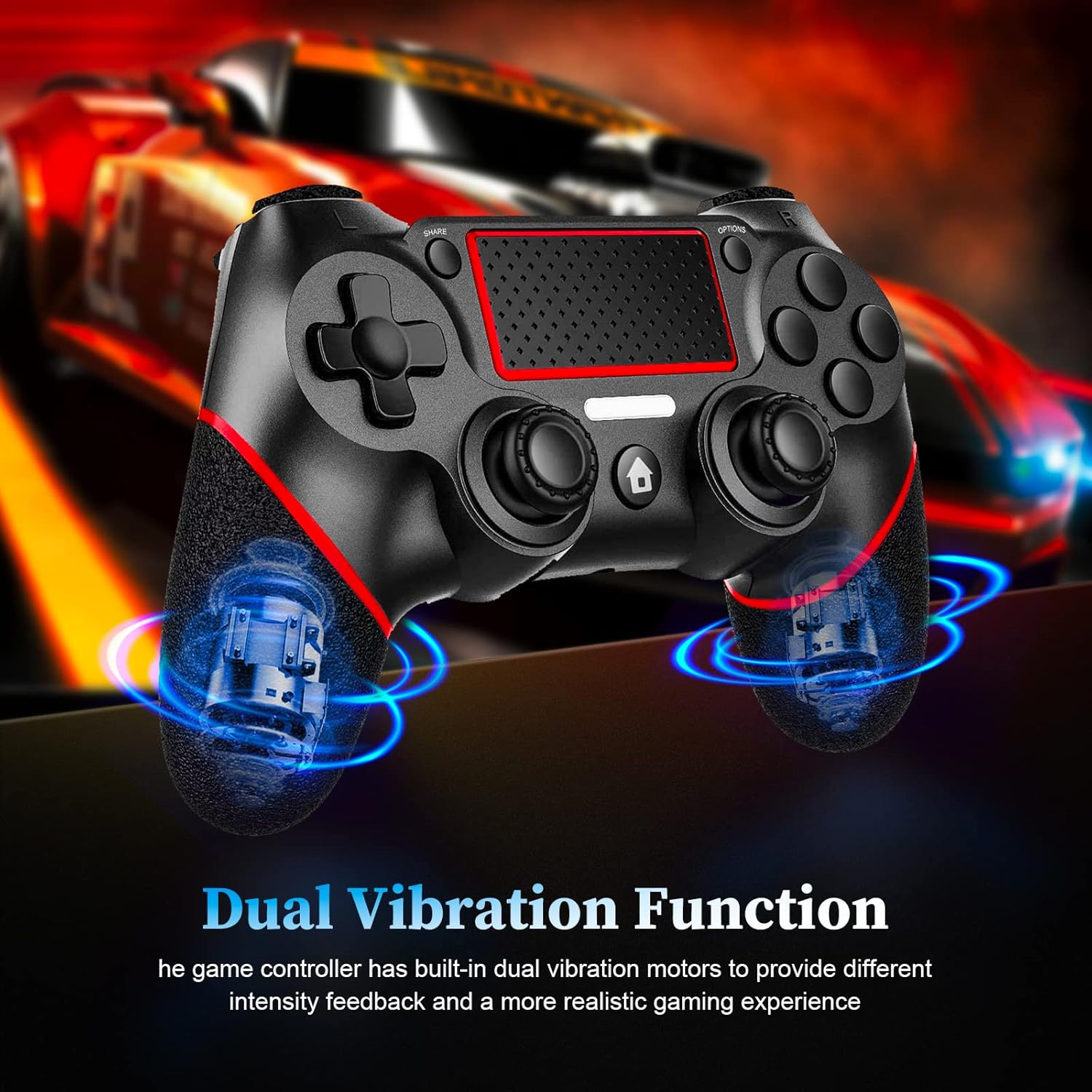 LuckyMoon Wireless Controller for PS4 – Motion Motors, Audio & USB-C Mobile Arcade Ltd