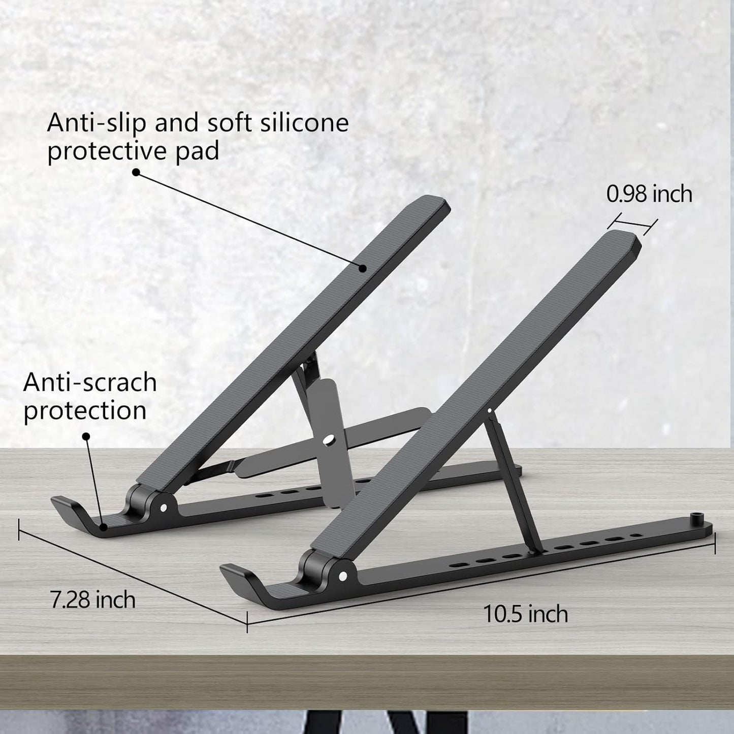 Adjustable Foldable Laptop Stand for 10-15.6" Laptops  Portable & Ventilated Mobile Arcade Ltd