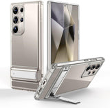 Galaxy S24 Ultra Case Clear Boost Series Kickstand Shockproof Slim Cover