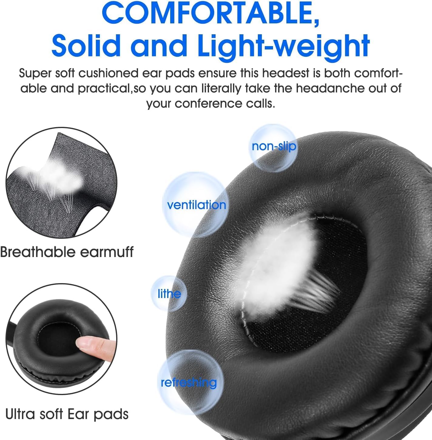 USB Headset with Microphone for PC & Laptop Noise Cancelling, Wired, 2.5M Mobile Arcade Ltd