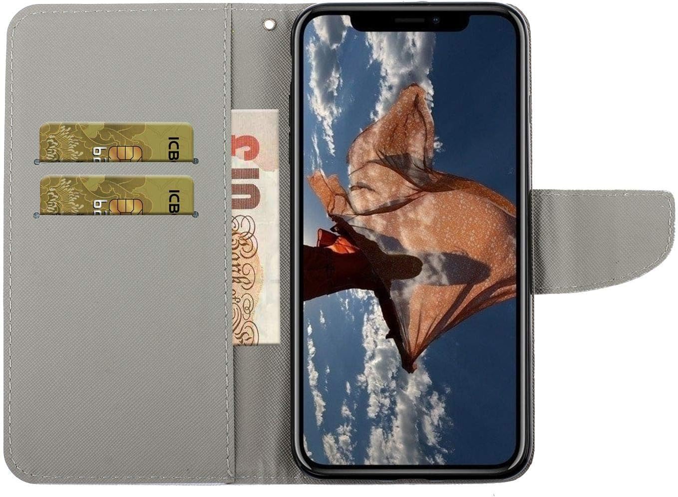 iPhone 14 Wallet Case Cat Star Pattern PU Leather Flip Magnetic Cover Mobile Arcade Ltd